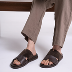 SPLIT LEATHER EVA SLIPPER