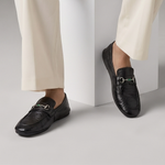 BLACK SOFT LEATHER SHOES