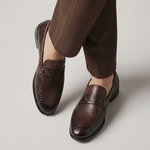 SPLIT LEATHER TEXTURED SHOES