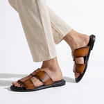 TWO TONE LEATHER SLIPPER