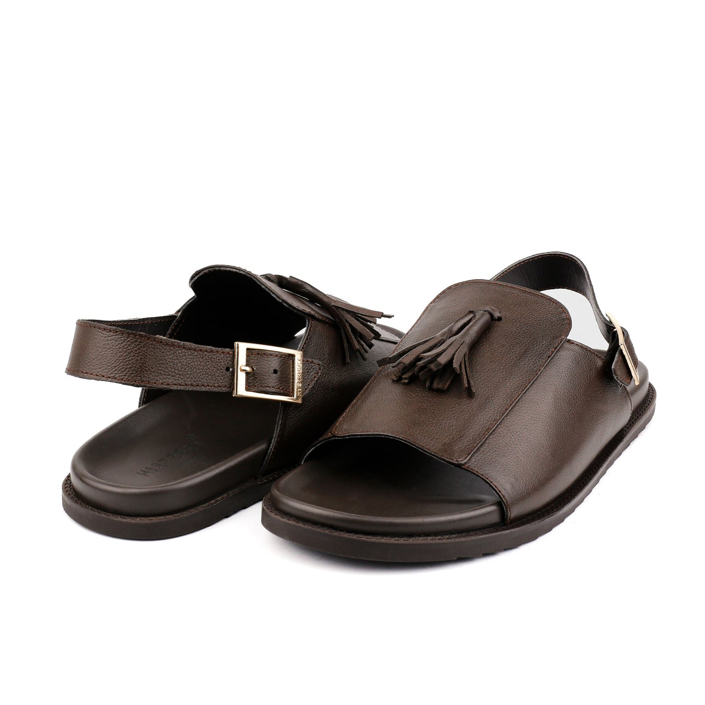 MILLED LEATHER TASSEL SANDAL