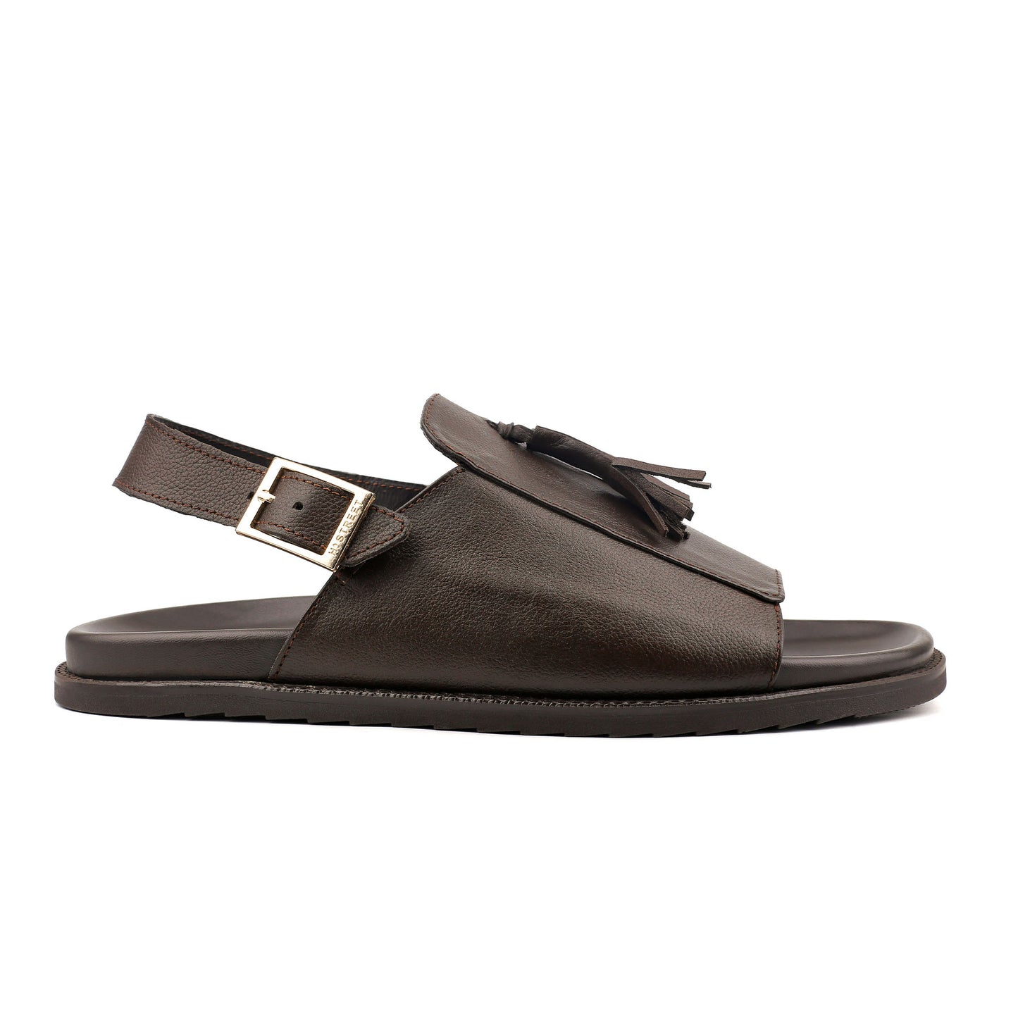 MILLED LEATHER TASSEL SANDAL