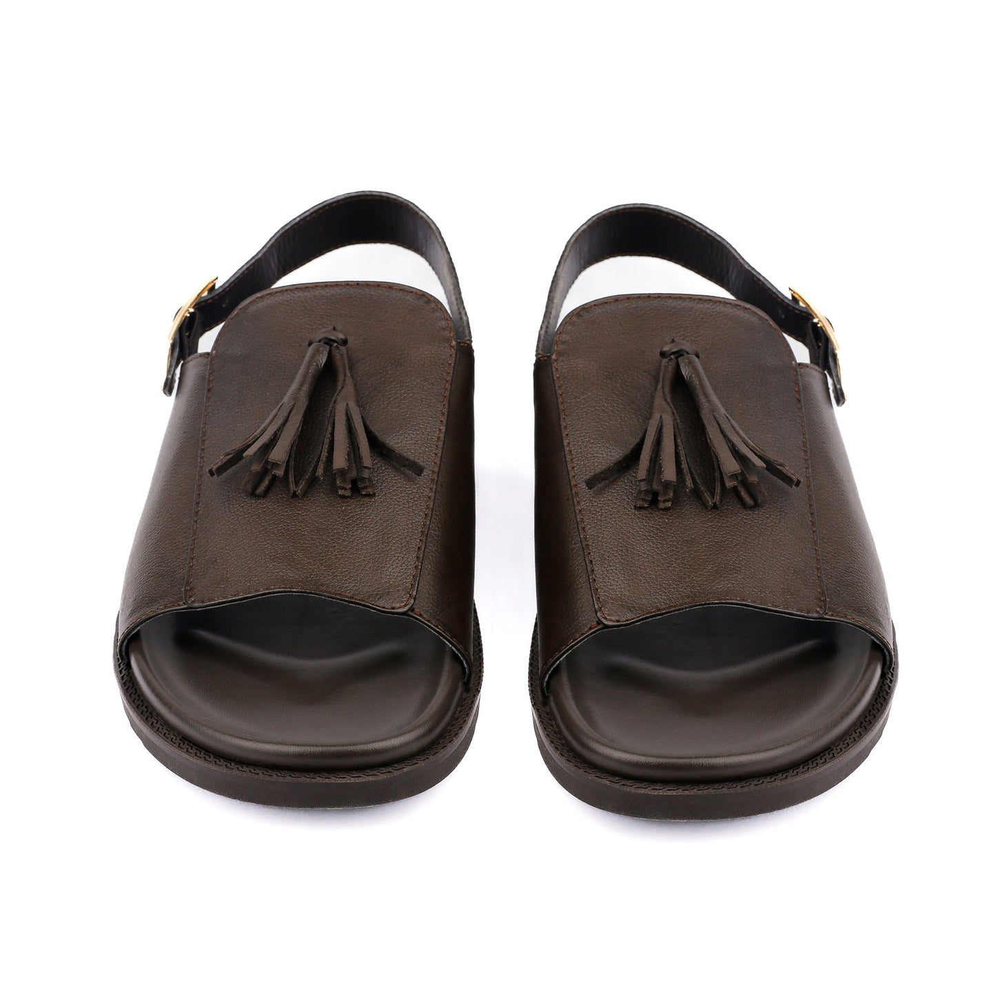 MILLED LEATHER TASSEL SANDAL