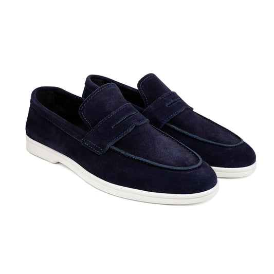 NAVY SUEDE LEATHER SHOES