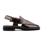 TEXTURED LEATHER COMFORT SANDAL