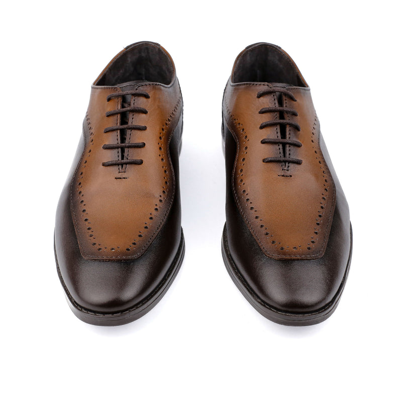 MULTI LEATHER LACE UP SHOES