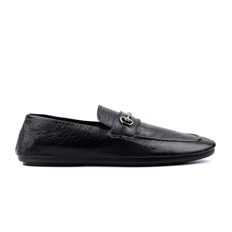 BLACK SOFT LEATHER SHOES