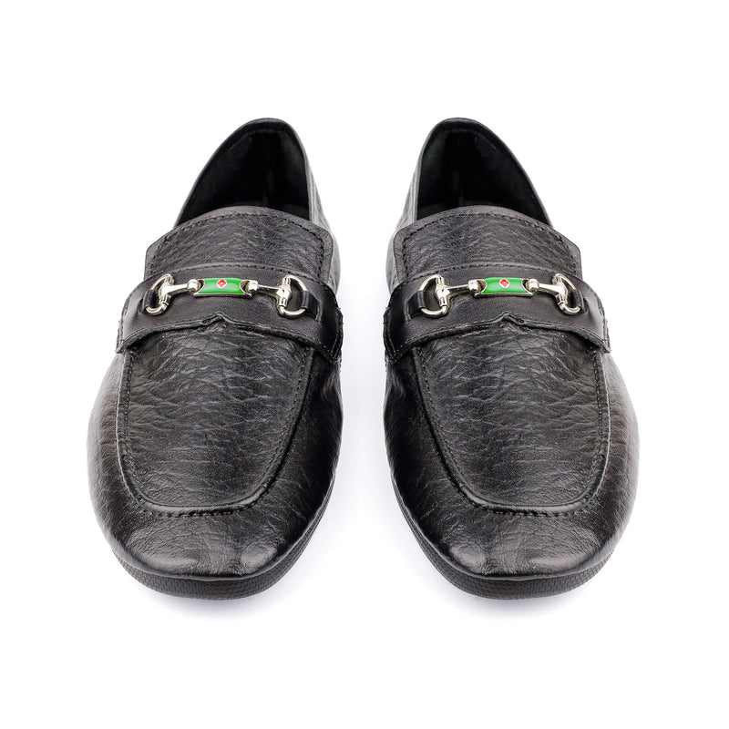 BLACK SOFT LEATHER SHOES