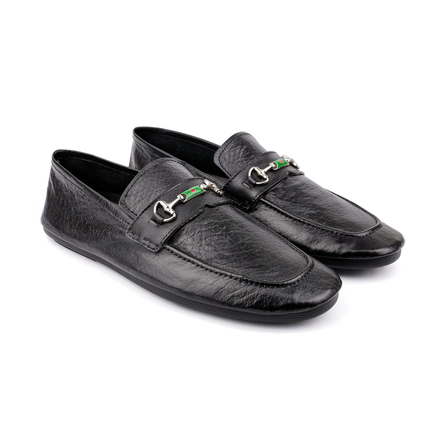 BLACK SOFT LEATHER SHOES