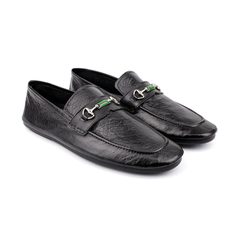 BLACK SOFT LEATHER SHOES