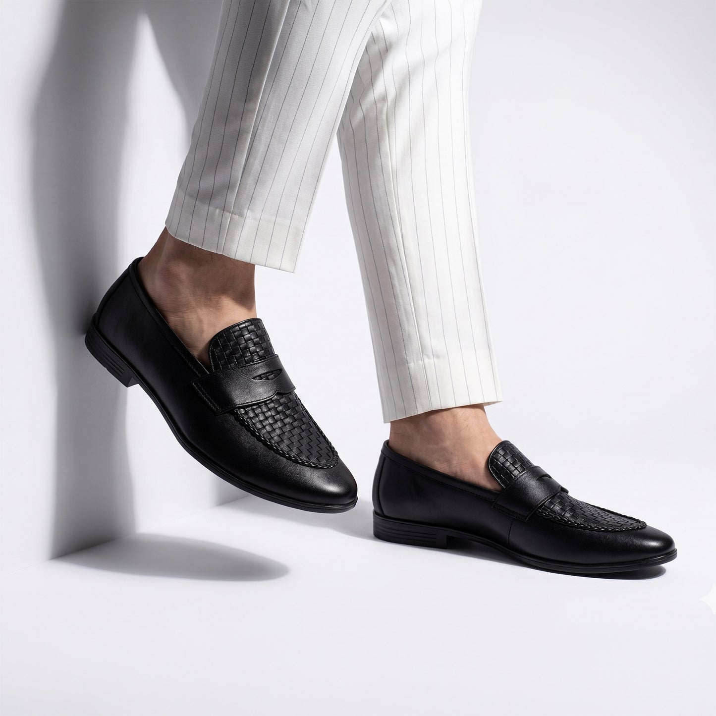 BRAIDED LEATHER FORMAL SHOES