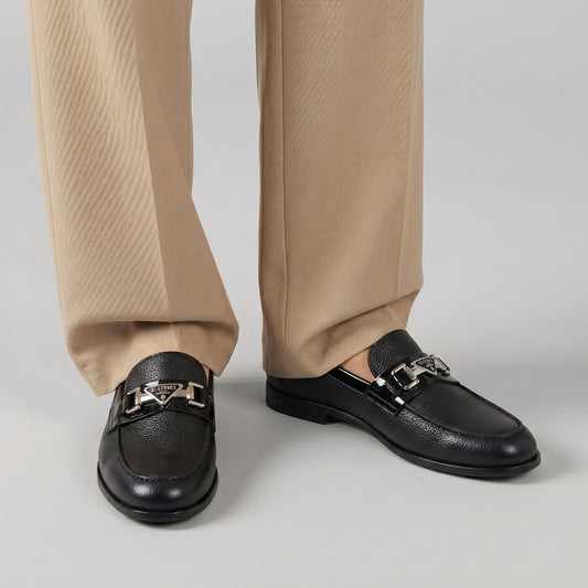 PEBBLE GRAIN LEATHER SHOES