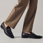 BLACK PATENT TEXTURED SHOES