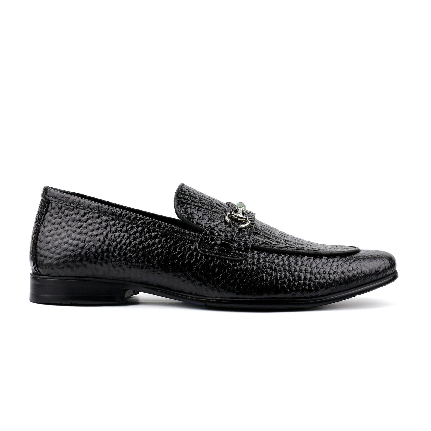 BLACK PATENT TEXTURED SHOES