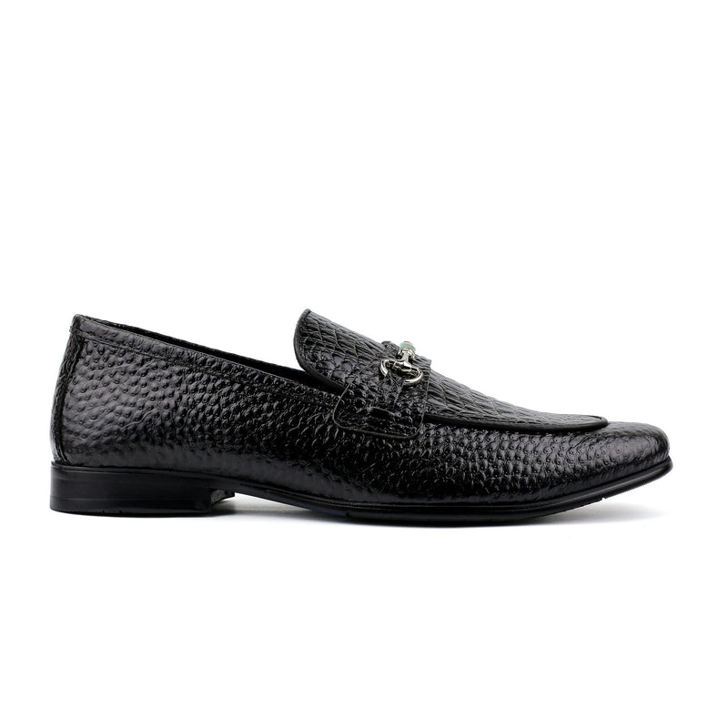 BLACK PATENT TEXTURED SHOES