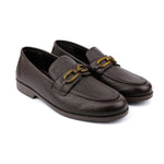 BROWN TEXTURED LEATHER SHOES