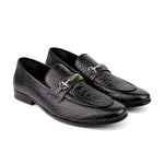 BLACK PATENT TEXTURED SHOES