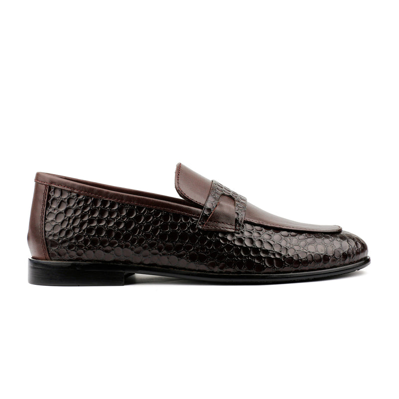SPLIT LEATHER TEXTURED SHOES