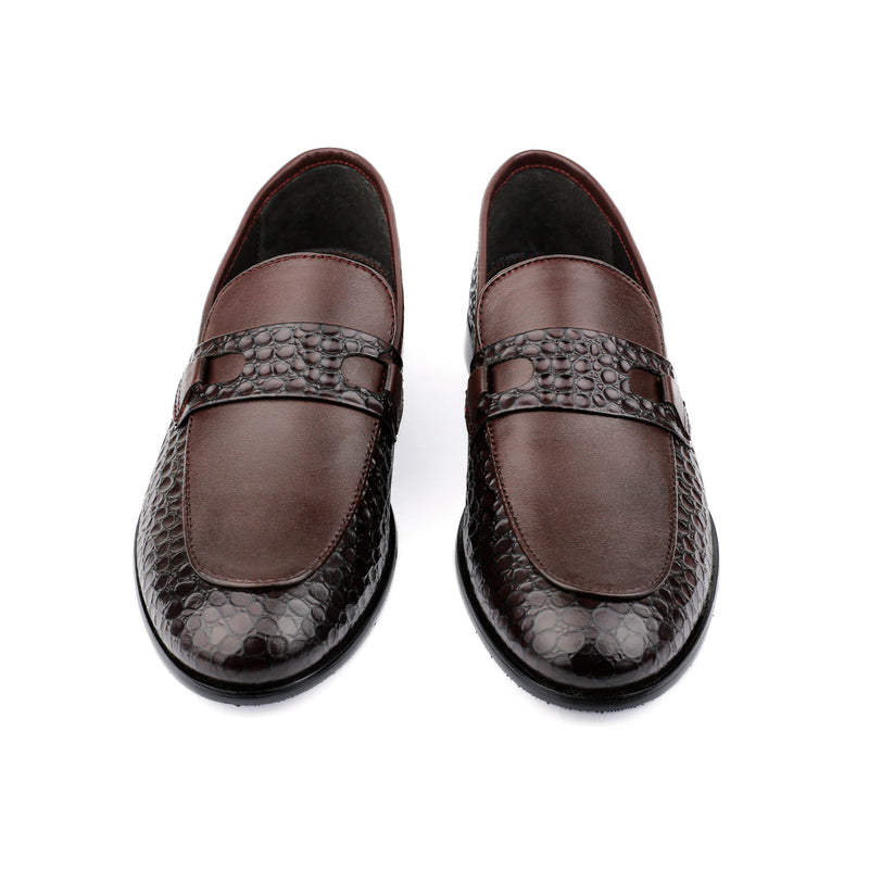 SPLIT LEATHER TEXTURED SHOES