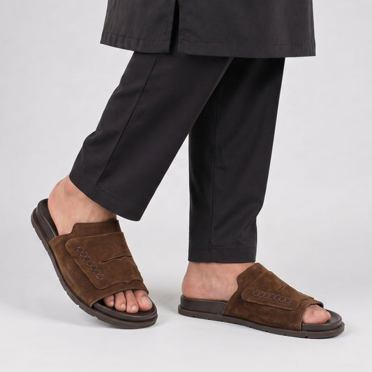 SUEDE LEATHER COMFY SLIPPER
