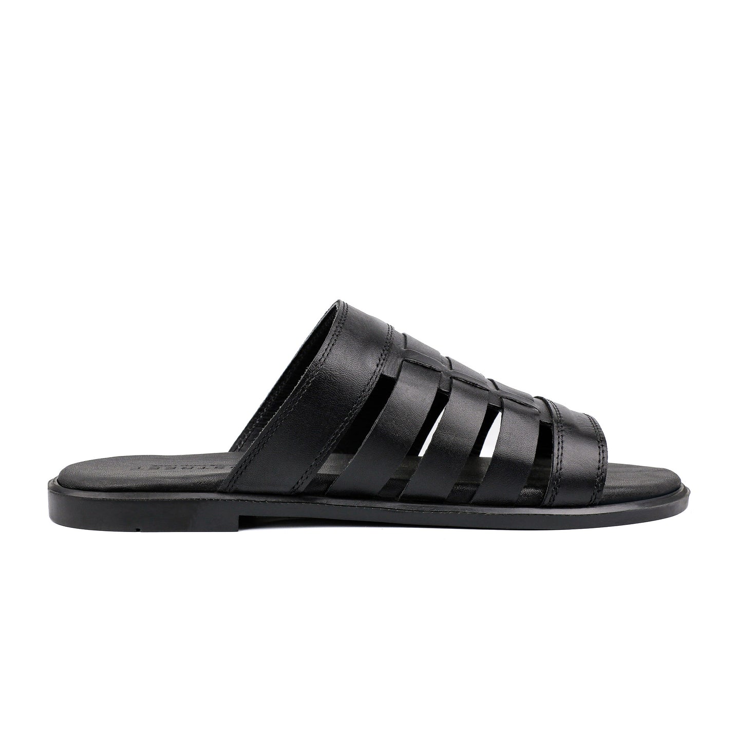 BLACK ANILINE LEATHER SLIPPER