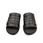 BLACK ANILINE LEATHER SLIPPER