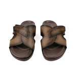 TWO TONE LEATHER EVA SLIPPERS