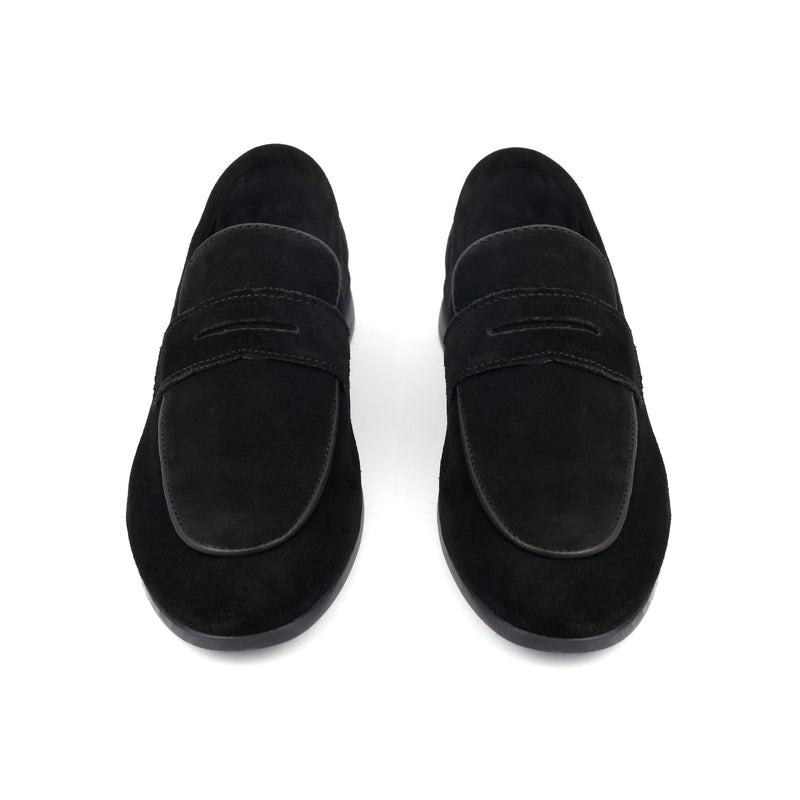 BLACK SUEDE LEATHER LOAFERS