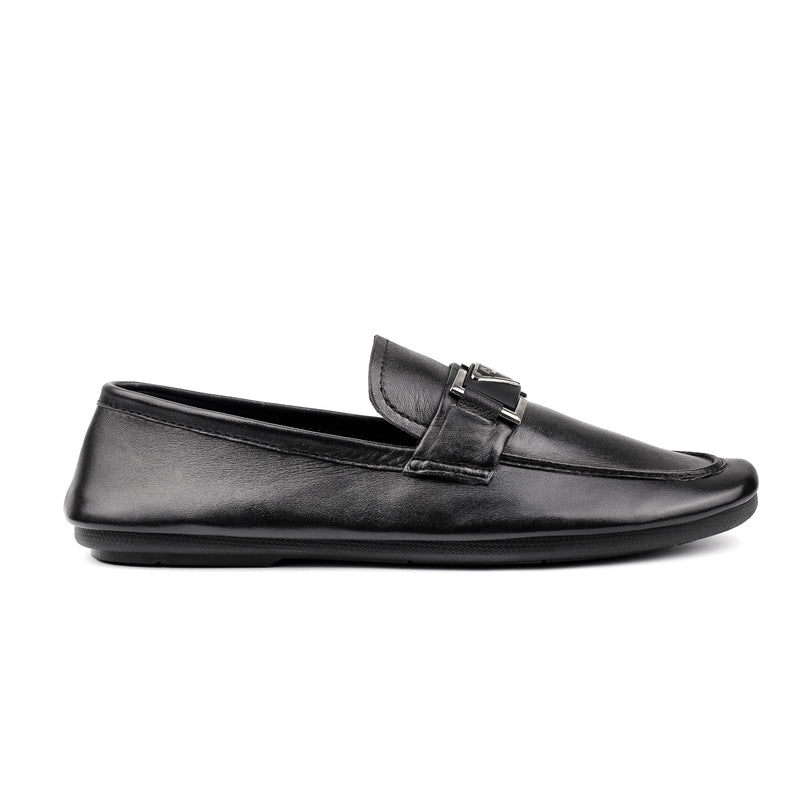 BLACK SOFT LEATHER SHOES