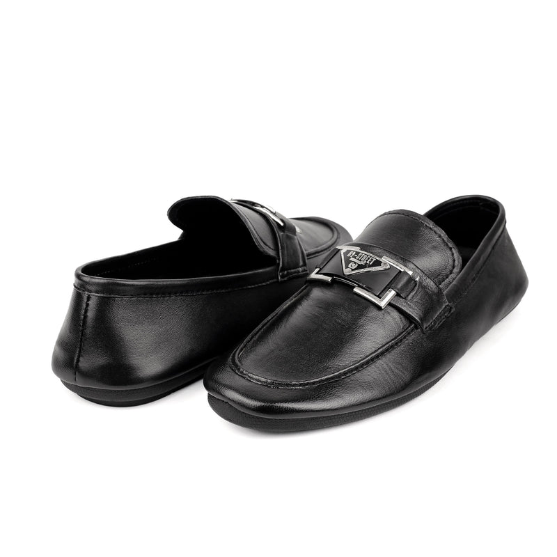 BLACK SOFT LEATHER SHOES