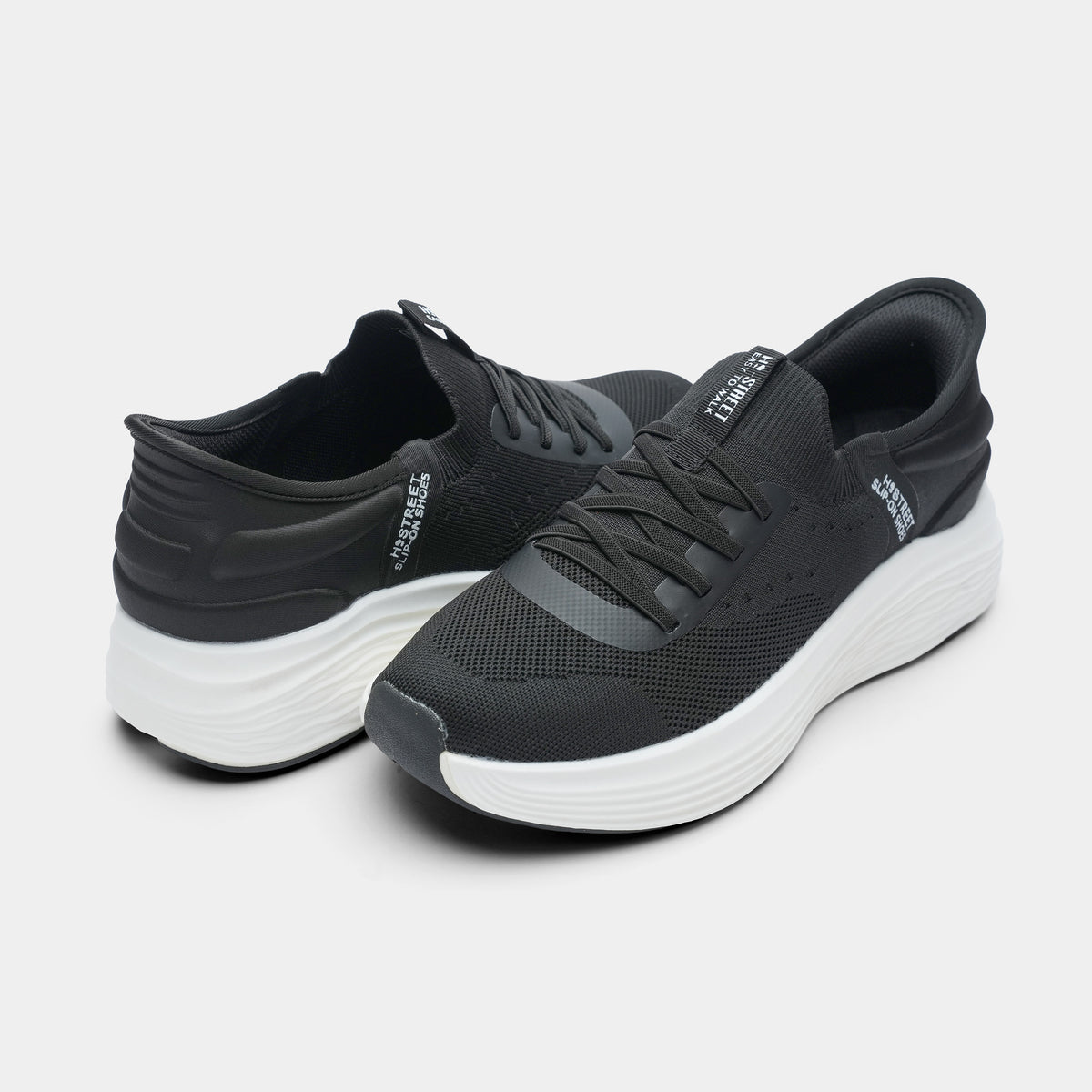CASUAL BLACK KNIT SNEAKERS