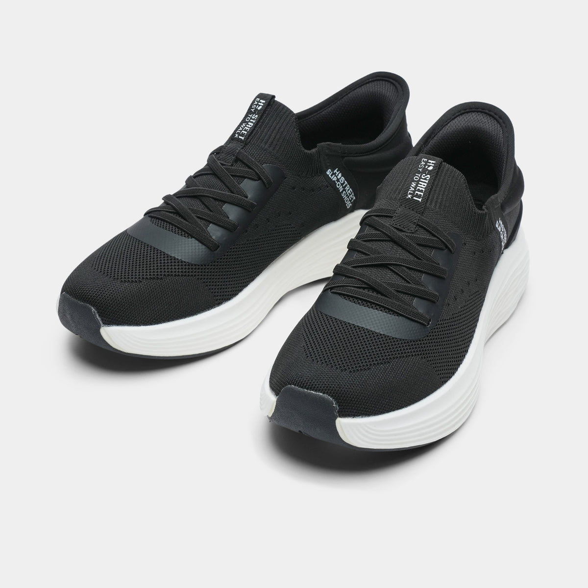 CASUAL BLACK KNIT SNEAKERS