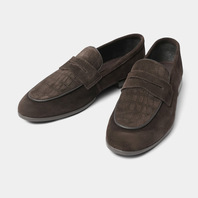 BROWN SUEDE LEATHER LOAFERS
