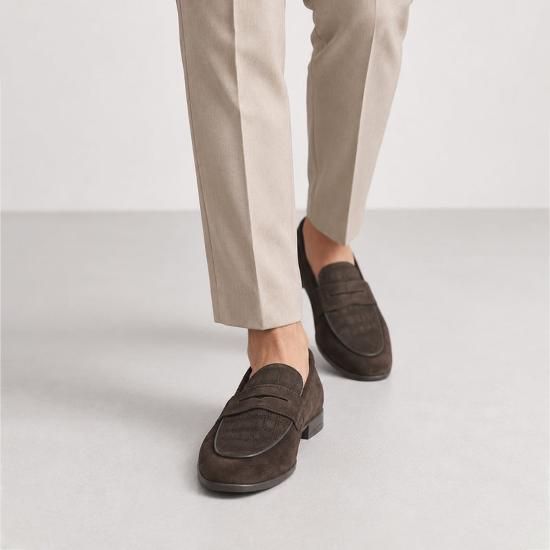 BROWN SUEDE LEATHER LOAFERS