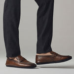 BROWN LEATHER FLEXIBLE SHOES