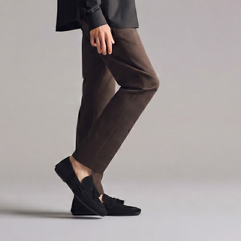 BLACK SUEDE TASSEL LOAFER