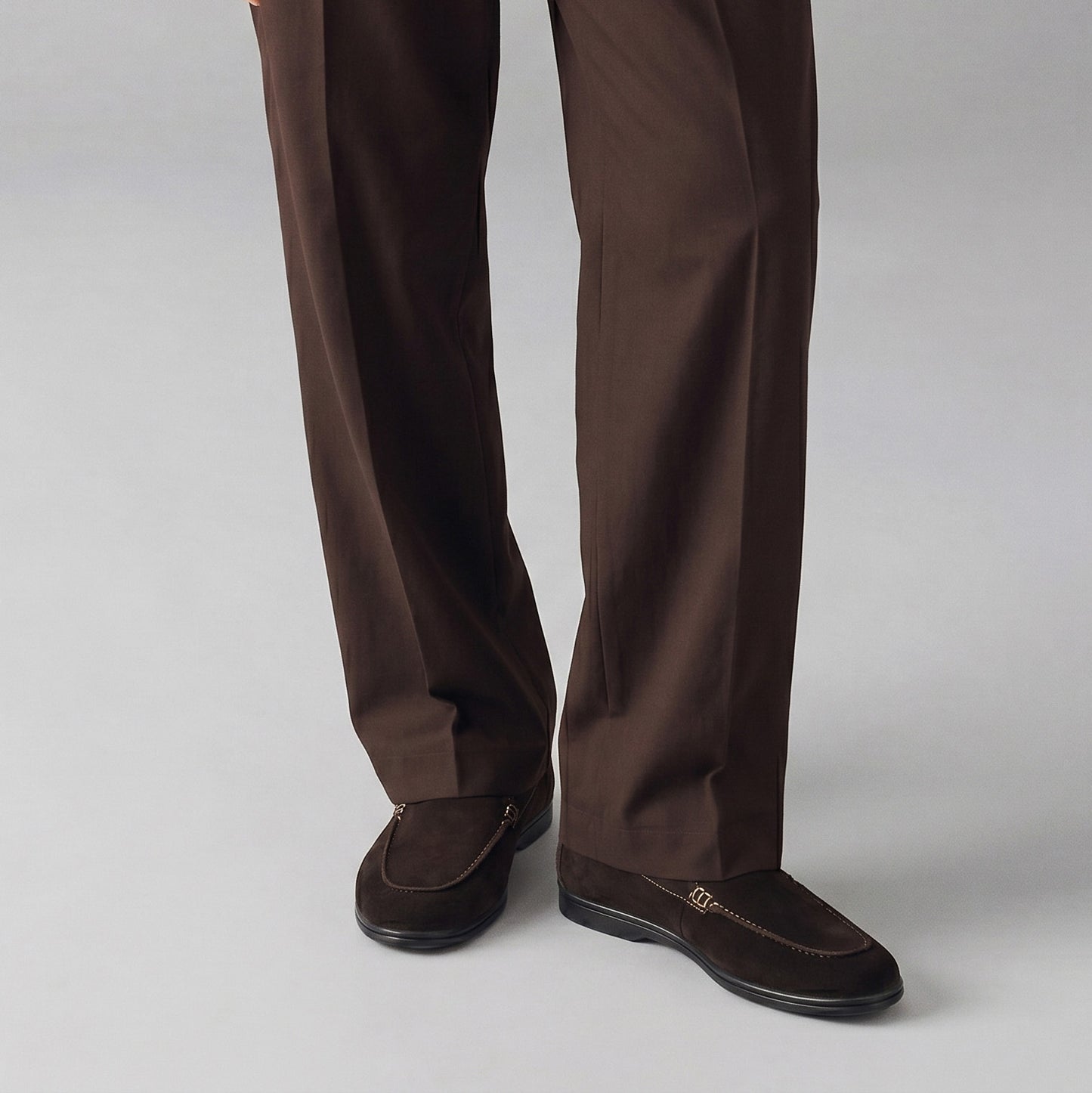 BROWN SUEDE OLD MONEY LOAFERS