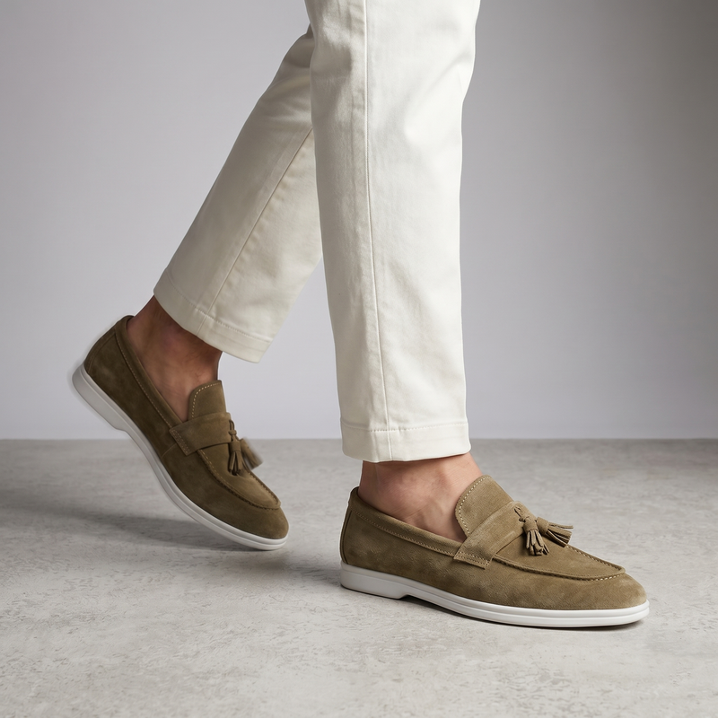 TASSEL SUEDE LEATHER LOAFERS