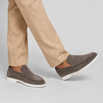 GREY SUEDE LEATHER LOAFERS