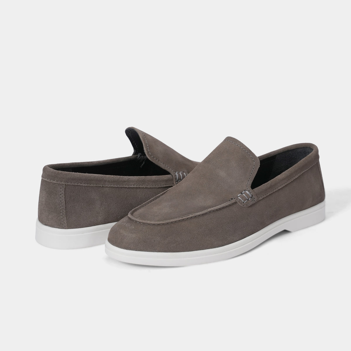 GREY SUEDE LEATHER LOAFERS