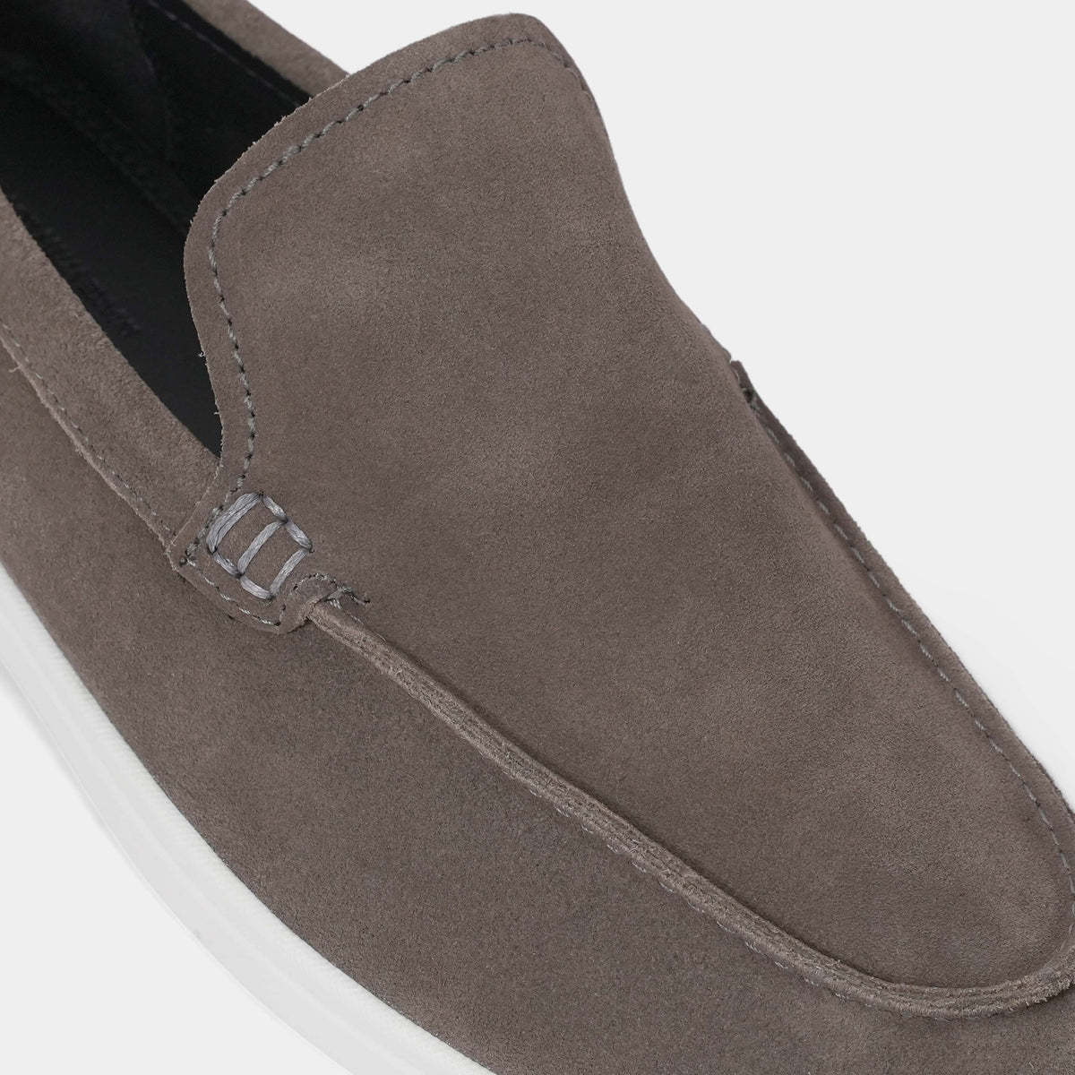 GREY SUEDE LEATHER LOAFERS