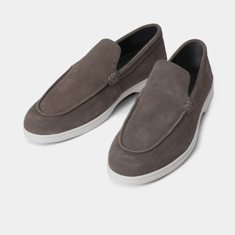 GREY SUEDE LEATHER LOAFERS