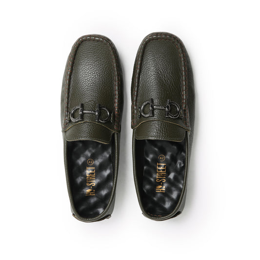 SOFT LEATHER BUCKLE MOCCASIN