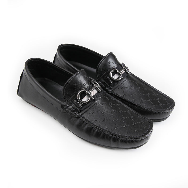 LASER PRINT LEATHER LOAFERS
