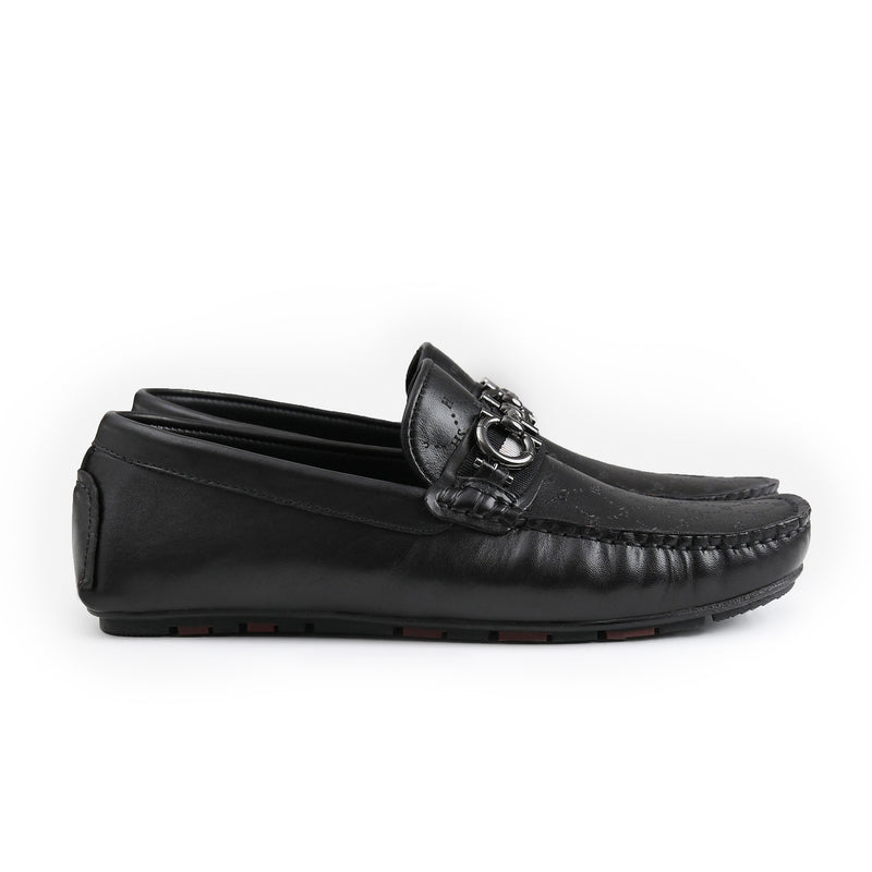 LASER PRINT LEATHER LOAFERS