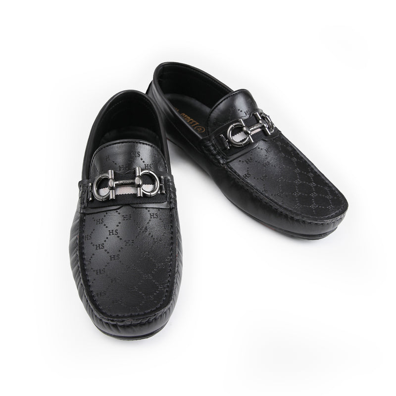 LASER PRINT LEATHER LOAFERS