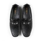LASER PRINT LEATHER LOAFERS