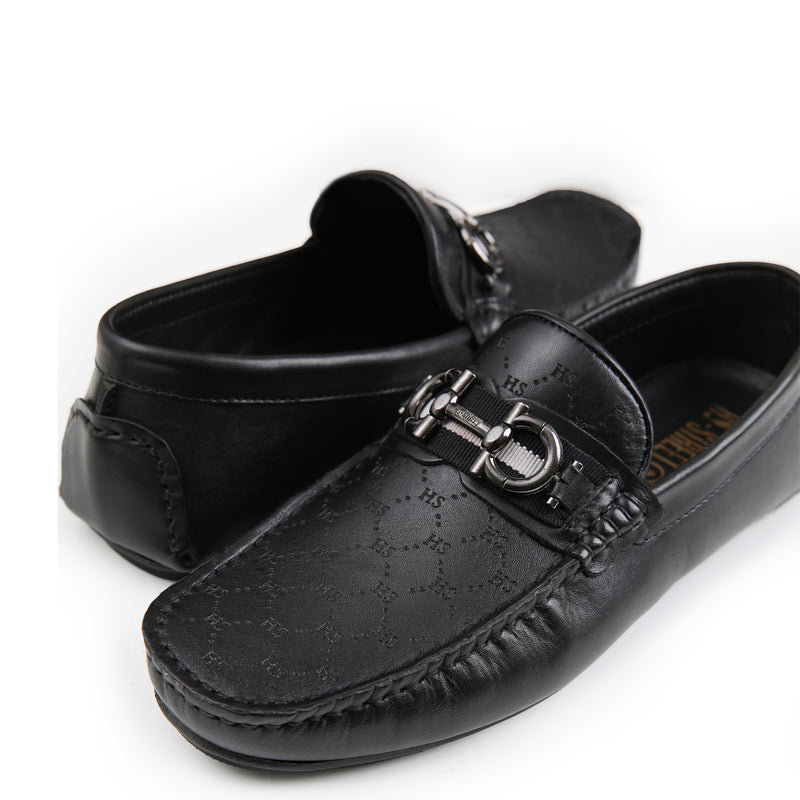 LASER PRINT LEATHER LOAFERS