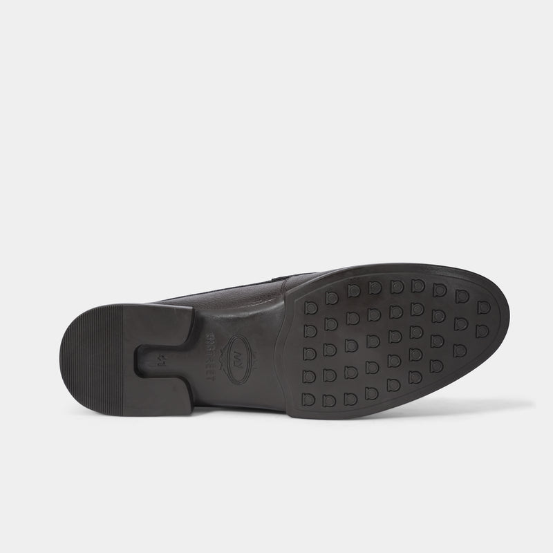 PEBBLE GRAIN BROWN LEATHER SHOES