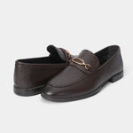PEBBLE GRAIN BROWN LEATHER SHOES
